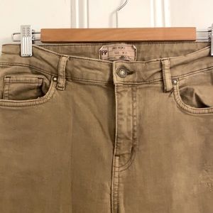 Free People distressed brown skinny jeans